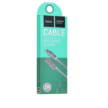 Кабель Hoco X2 Pisces Cable USB to MicroUSB 2A 1m Tarnish, фото 3