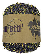 Рафія CONFETTI для плетіння сумок та капелюхів чорна з золотом