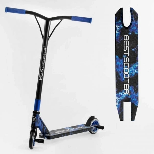 Самокат трюковий 74609 Best Scooter (1) HIC-система, ПЕГИ, алюм. диск та дека, колеса PU, d = 110мм,, фото 1