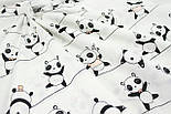 Тканина бавовняна "Ведмедики Панди" на білому тлі №956, фото 3