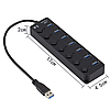 Розгалужувач USB на 7 Port Hub 3.0, фото 3