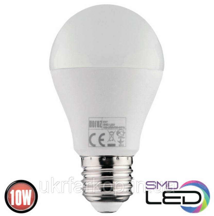 Лампа світлодіодна LED потужністю 10 Вт "PREMIER - 10" 3000К A60 E27 4200К