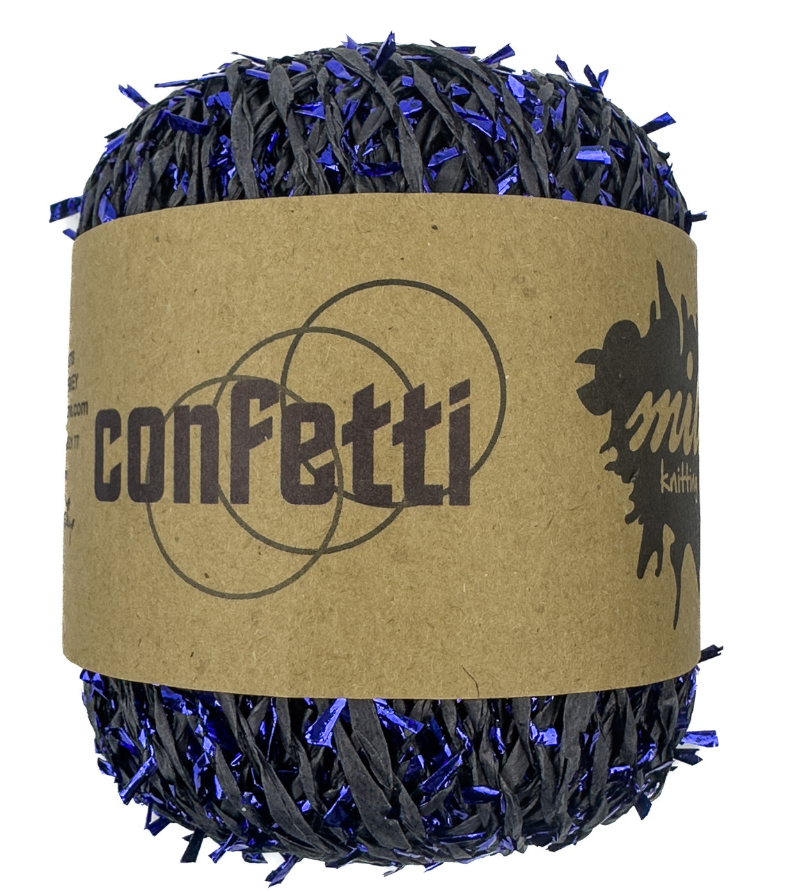 Рафія CONFETTI для плетіння сумок та капелюхів чорний з синім