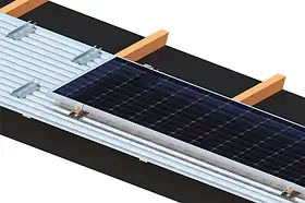 Система кріплення для сонячних панелей на дах з профнастилу (частинами)