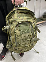 Тактичний рюкзак з підсумками під рацію камуфляжний,мультикам 50л