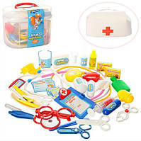 Игровой набор доктора в чемодане, 37 элементов, пластиковый, M0461U\R, для детей от 3 лет, Пакунок малюка