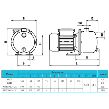 Насос поверхневий Rudes JS 100, фото 2