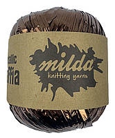 Рафія METALLIC для плетіння сумок та капелюхів коричневий