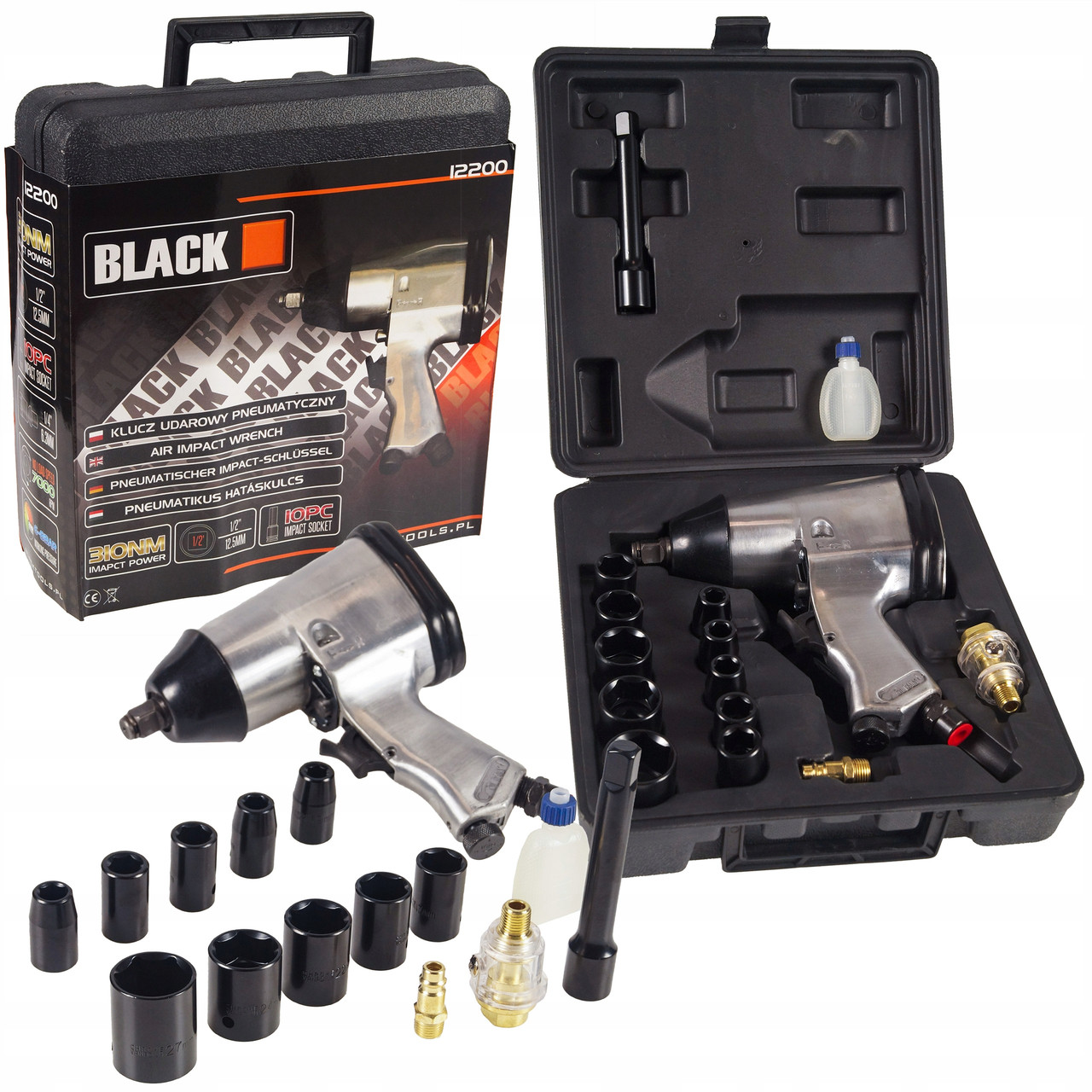 Гайковерт пневматичний ударний BLACK 12200
