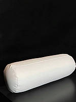 Валик для косметологічної кушетки, масажного столу з еко-шкіри білий