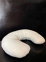 Подушка белого цвета для массажного стола и косметологической кушетки из эко-кожи "ПОДКОВА"