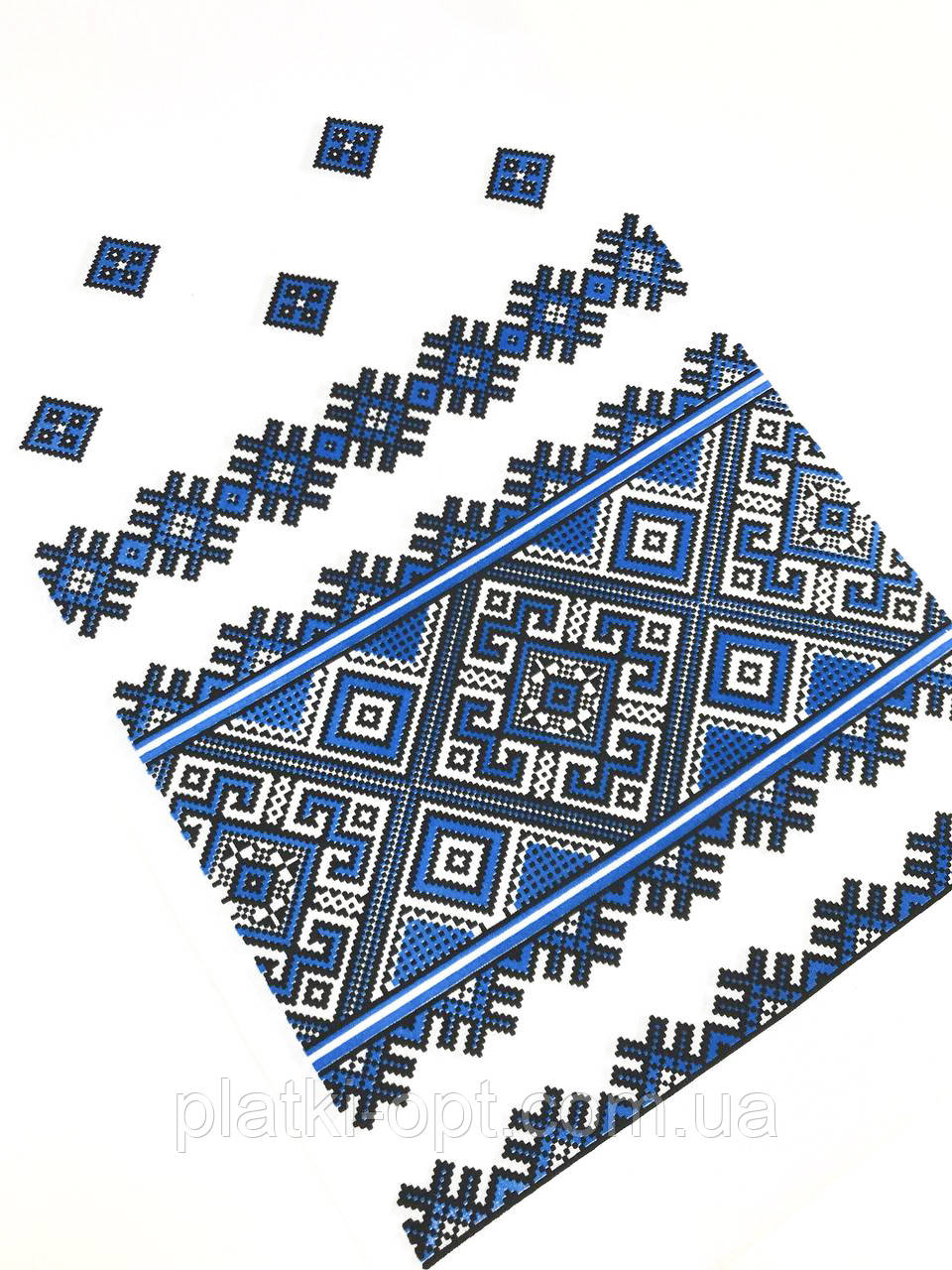 Рушник з орнаментом 1.5 м (сині)