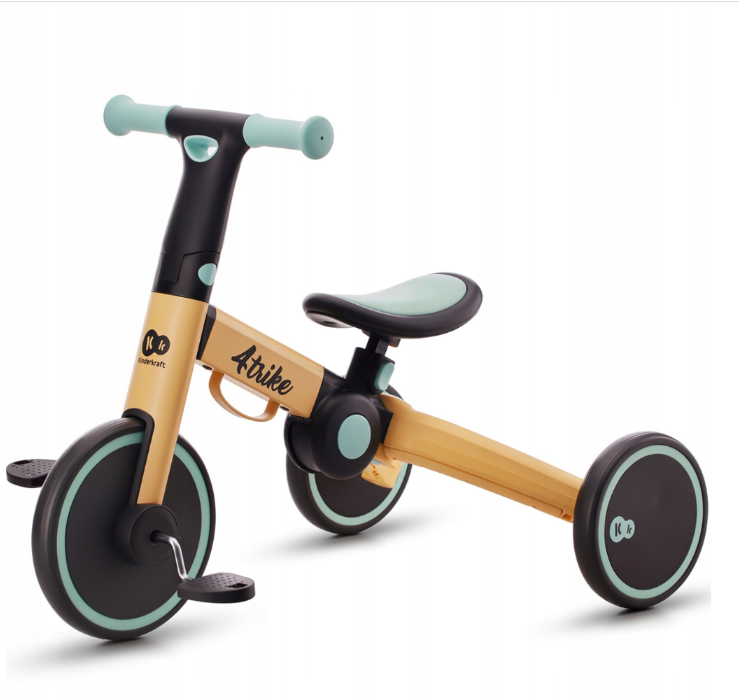 Триколісний велосипед біговіл 3в1 KiderKraft 4TRIKE Flower Blue