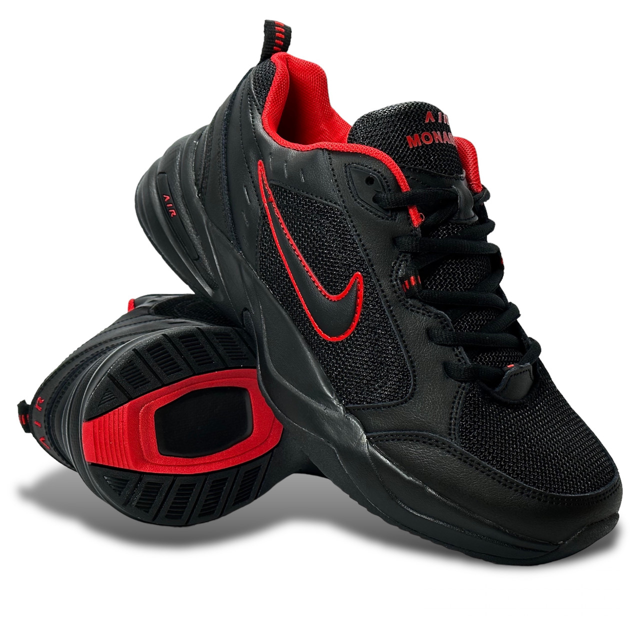 Кросівки весняні чоловічі Nike Air Monarch IV чорні сітка осінні/весняні демі сезон
