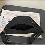 Бананка поясна 6080 сумка через плече чорна, фото 4