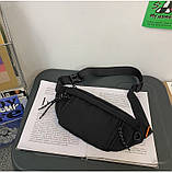 Бананка поясна 6080 сумка через плече чорна, фото 5