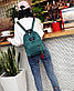 Рюкзак жіночий вельветовий з брелоком зірочка, фото 4