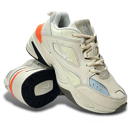 Кросівки жіночі осінні Nike Air Monarch 1 шкіряні зі шнурівкою молочні демі осінь/весна, фото 1