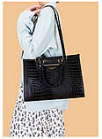 Жіноча сумка велика чорна набір 3в1, фото 2