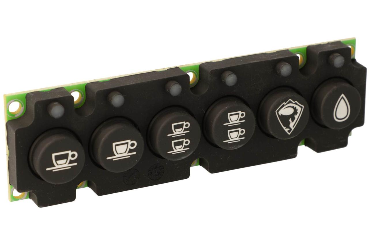 Кнопкова панель на 6 кнопок та 6 діодів Sanremo "TORINO" "ZOE", силіконова мембрана, 16 PIN