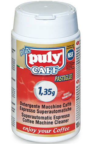 Таблетки для чищення кавомашини Puly Caff 100 шт по 1,35 г NSF, фото 1