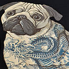 Чорна жіноча футболка з мопсом Urbanist, Розмір XS, фото 4