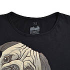 Чорна жіноча футболка з мопсом Urbanist, Розмір XS, фото 5