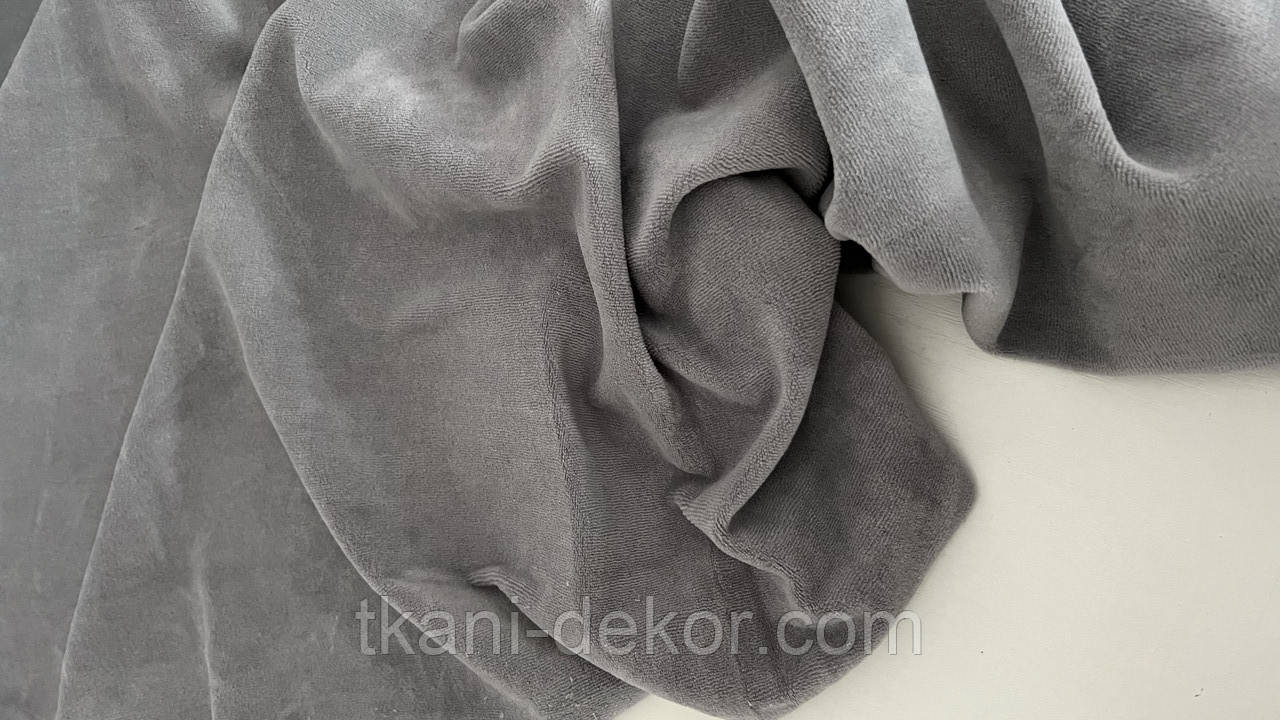 Велюр Сірого кольору, фото 1