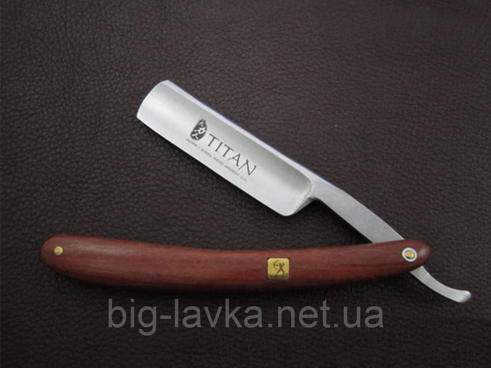 Бритва небезпечна клинкова Titan з титановим лезом під ретро, фото 1
