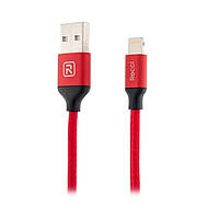 Кабель Recci RCL-M100 USB Lightning Fabrics 1м червоний