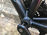 Велосипед гірський двоколісний на алюмінієвій рамі 14" Crosser Sweet 24 дюйми чорно-рожевий, фото 2