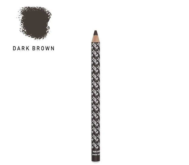 Олівець для брів пудровий Zola Powder Brow Pencil Dark Brown, фото 1