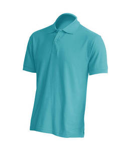 Футболка ПОЛО бірюзова JHK, 100% бавовна