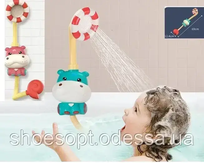 Іграшка для ванної Бегемот душ, фото 1