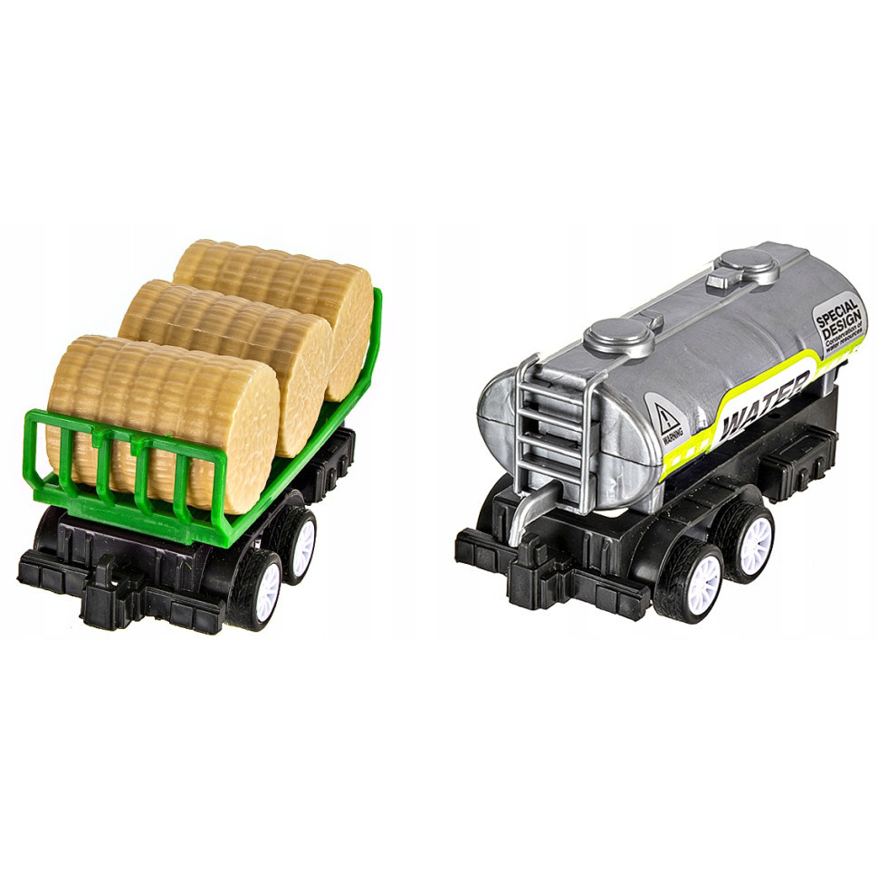 Іігровий набіір трактор-бульдозер іінерціійний 9970-40A 17 см, 2 причепи - фото 2 - id-p1818660699