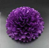 Помпон паперовий для свята 15 см фіолетовий, фото 2