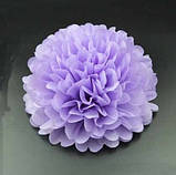Помпон паперовий для свята 15 см бузковий, фото 3
