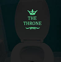 Наклейка люминесцентная "The throne" - размер 20*9см, (поглощает свет и светится в темноте)