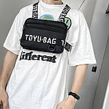 Нагрудна сумка TOYU BAG 6021 чорна, фото 7
