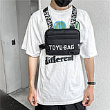 Нагрудна сумка TOYU BAG 6021 чорна, фото 8