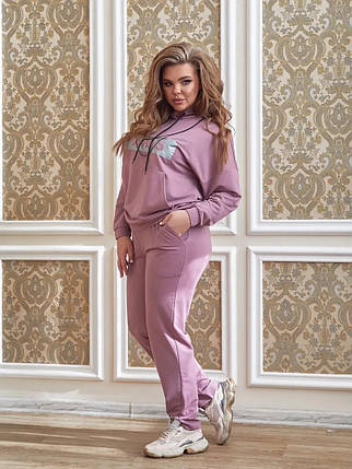 Зручний жіночий костюм, тканина "Трикотаж Двонитка" 52, 54, 56, 60, 62, 66 розмір 52, фото 2