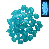 Светящиеся камни в аквариум голубые - в наборе 10шт. (размер одного камня 1,5-2,5см)
