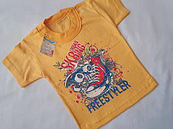 Футболка дитяча для хлопчика 81-87 см жовтий