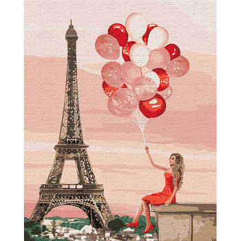 Картина  hotdeal  за номерами. "Червоніі фарби Парижа" 40 * 50см KHO4757