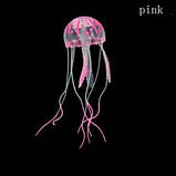Медуза в акваріум силіконова рожева - діаметр шапки 6-6,5 см, фото 2