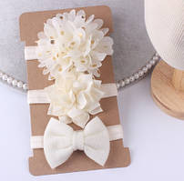 Пов'язки для дітей набір 3 штуки one size бежевий