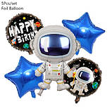 Кульки космонавт в космосі для дітей 5 штук one size різнобарвний, фото 2
