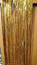 Золотий дощик З Дефектом (обірваний трохи) - висота 1,5 метра, ширина 0,5 см