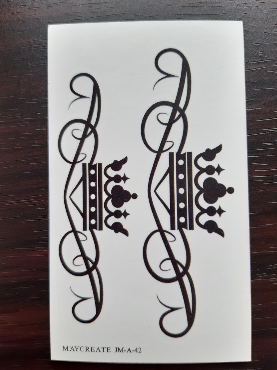 Тимчасове тату "Дві корони" - 10*6см, фото 1