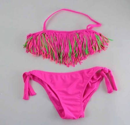 Купальник детский раздельный розовый - размер 8 на рост 104-110см (бюст ...